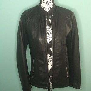 Black faux leather jacket